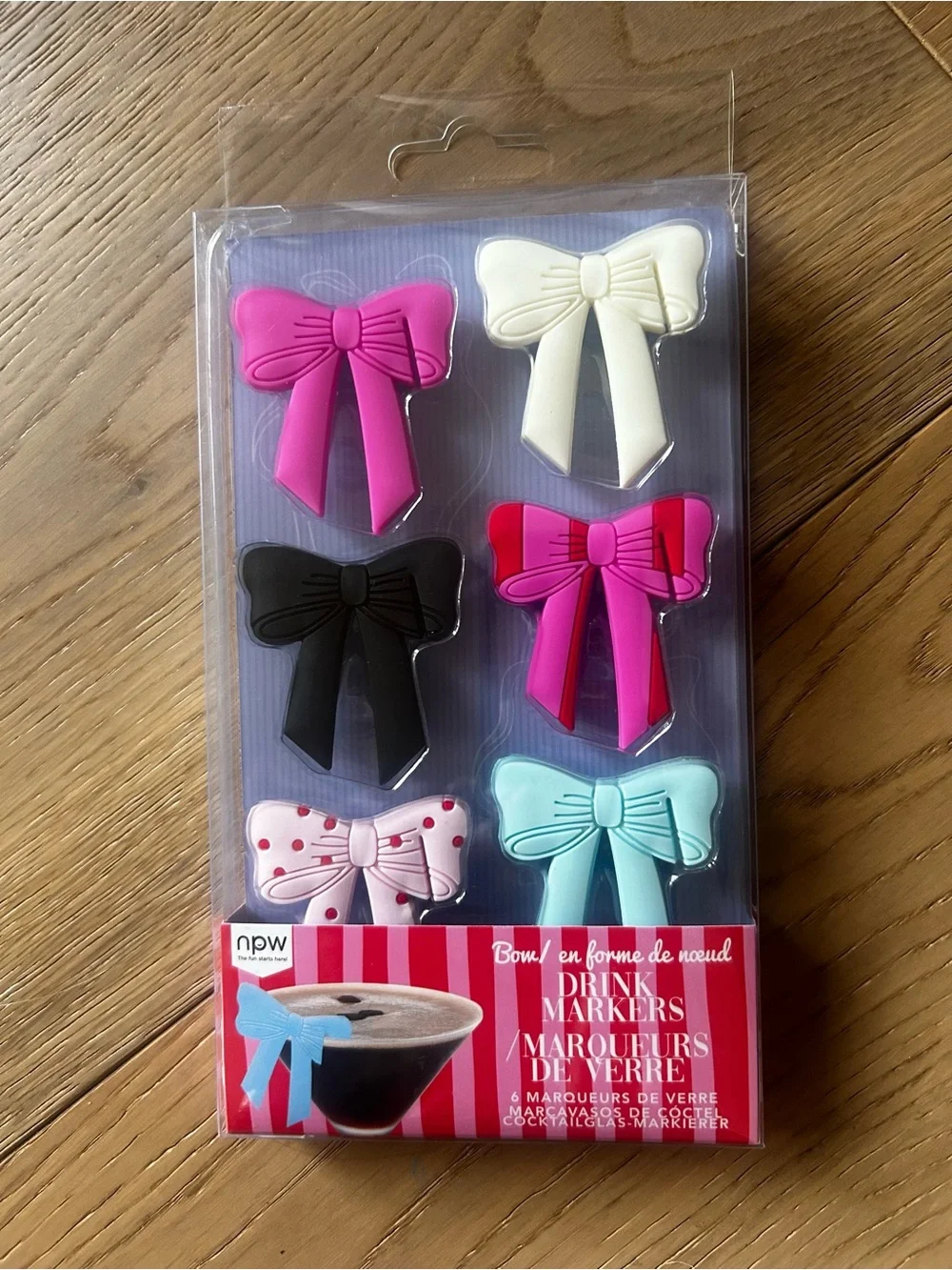 Bow Drink Markers Assorted Colors - Pack of 6